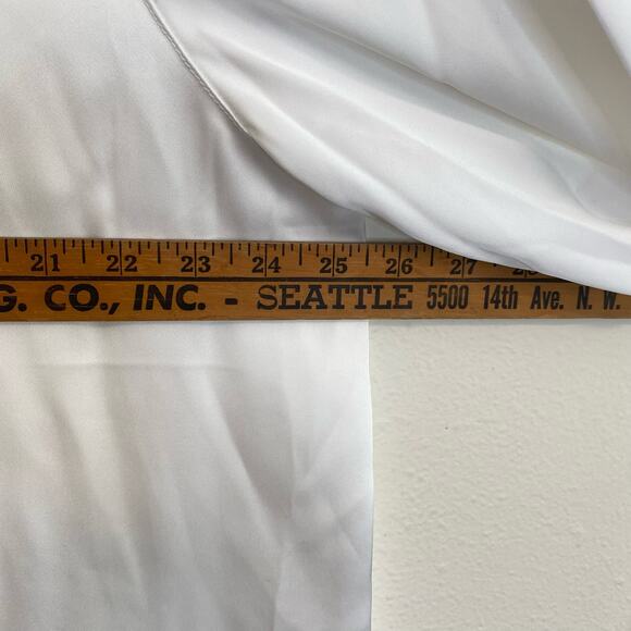 American Tall Women’s Top Satin Shine White Dress Office Party Cocktail XL - Picture 8 of 8